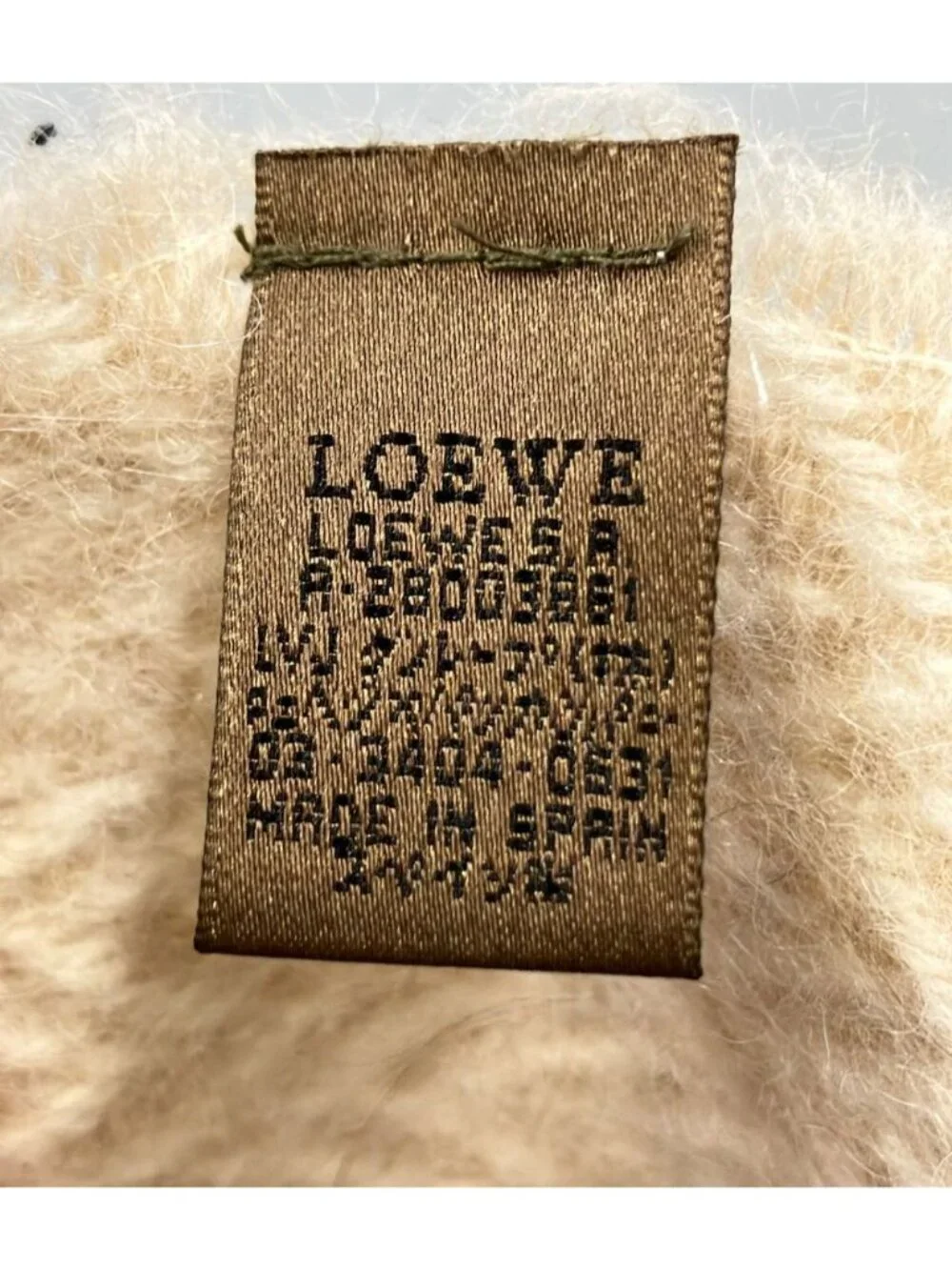 Loewe Scarf Alpaca 100% Beige